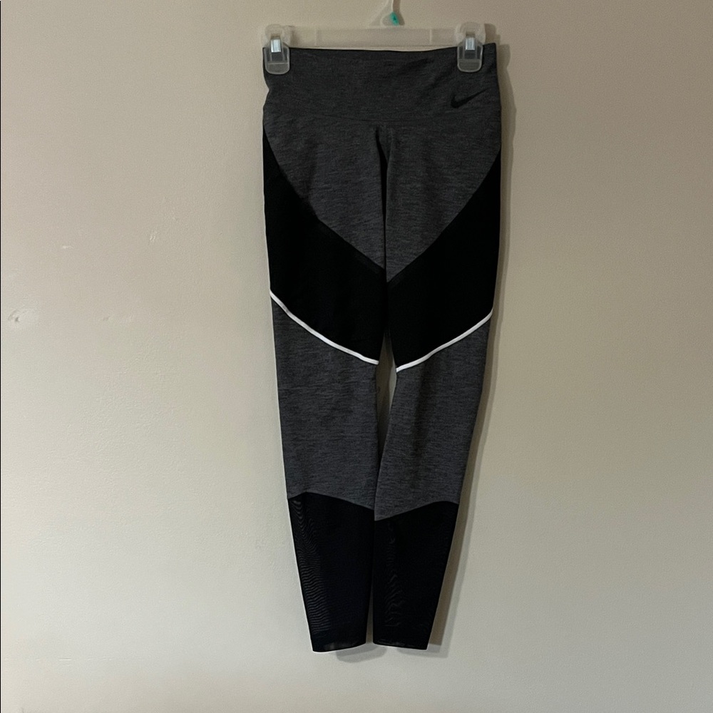 Nike Gray and Black Leggings